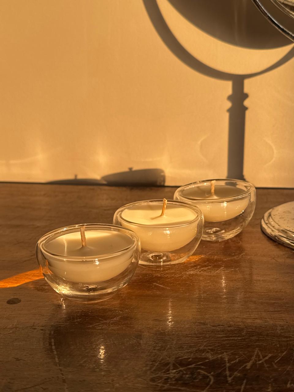 Glass Diya's Set Of 3